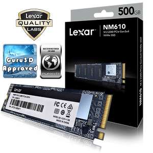 Lexar NM610 M.2 2280 NVMe 500GB SSD 2100MB/s read 1600MB/s write (limited stock) - £38.38 delivered(UK Mainland) @ eBay/buyitdirectdiscounts