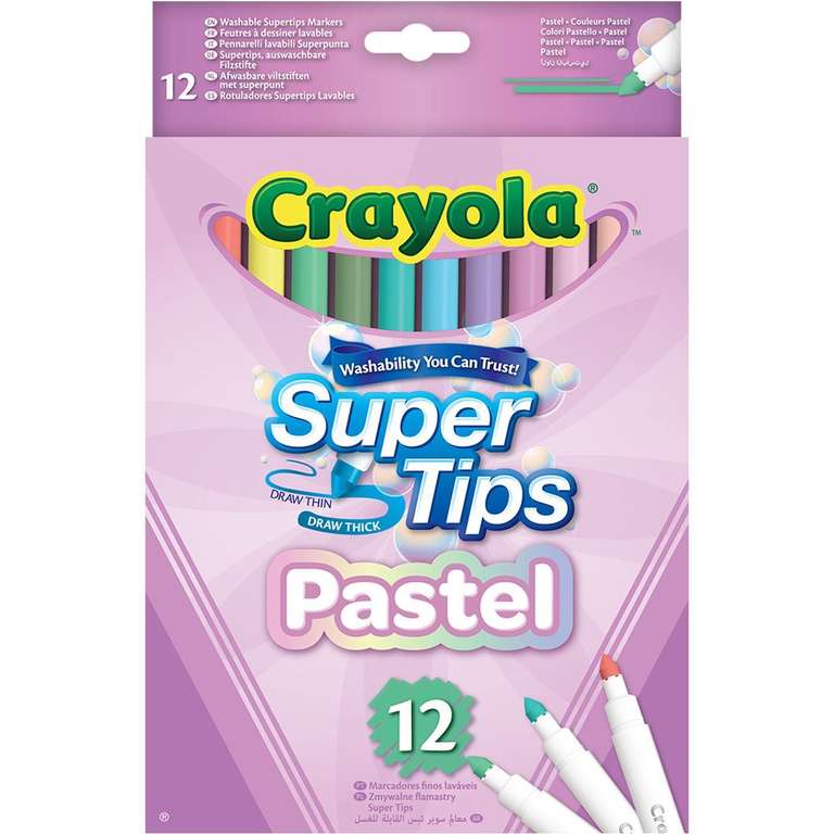 Crayola Pastel Supertips 12 Pack
