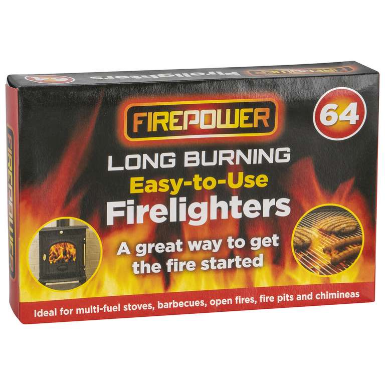 Pack of 64 White Firelighters - £1.49 each / 2 for £2 instore (or +£3.95 Click and Collect / Delivery @ The Range
