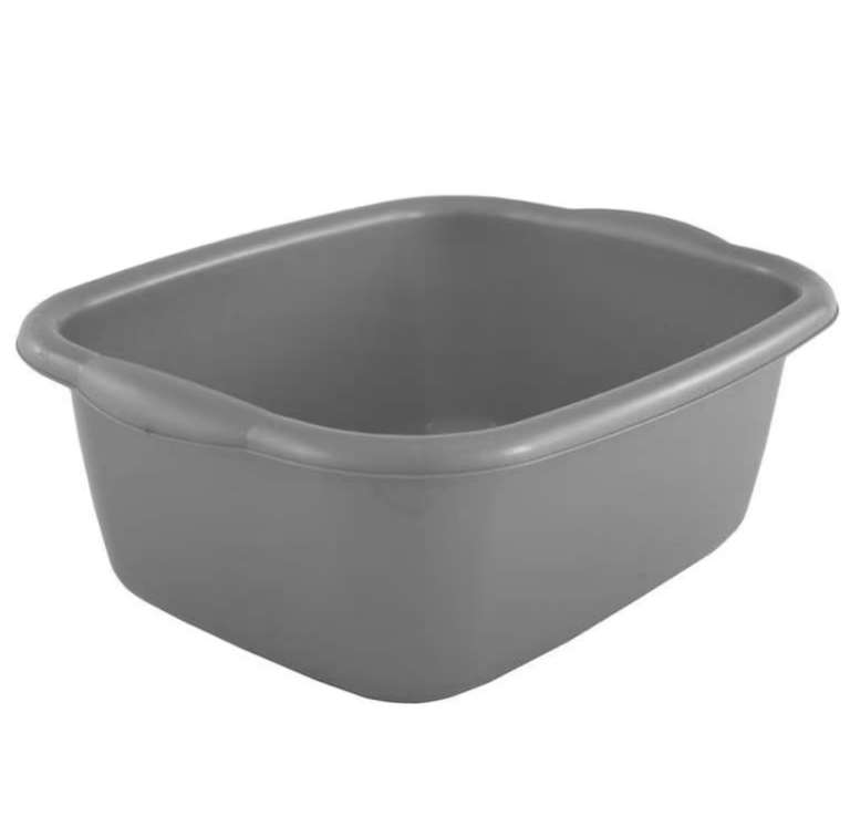 George Home Recycled Plastic Washing Up Bowl - Grey or Black