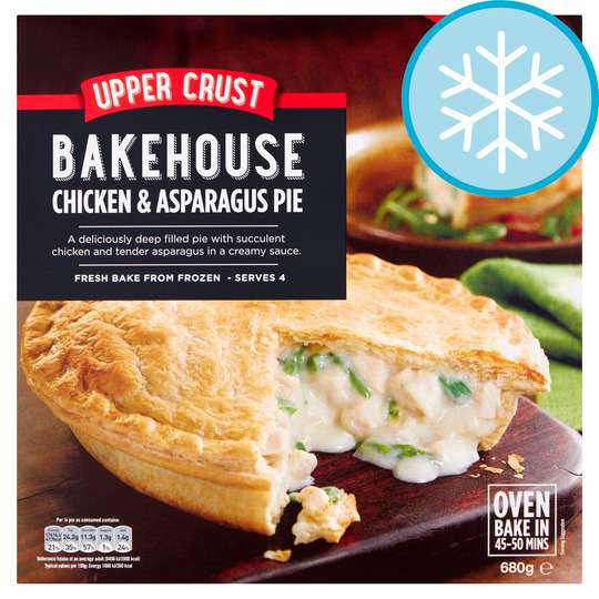 Uppercrust Chicken & Asparagus Pie 680G £2.75 Clubcard Price
