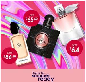 save 20% on selected fragrance - Ysl black Opium, Prada, Lancome from £34.40 @ Boots