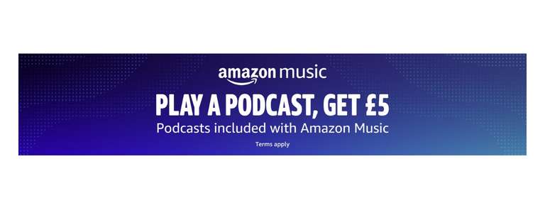 PLAY A PODCAST, GET £5 voucher @ Amazon (Selected Accounts only)