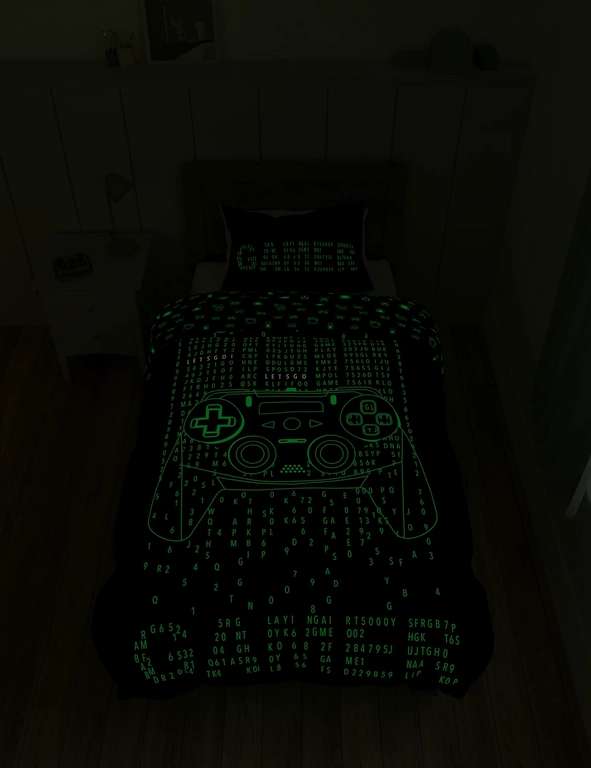 Glow in the Dark Gaming Reversible Bedding Set (Single £12 / Double £15) (Free Click & Collect) @ Marks & Spencer
