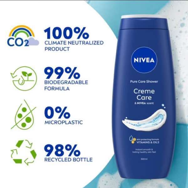 Nivea Crème Care Shower Cream / Wash 500ml + Free Click & Collect (Stock at Selected Stores)
