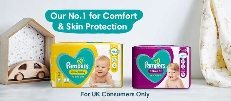 Coupon for Free pack of Pampers Active fit nappies size 4-6 @ Pampers