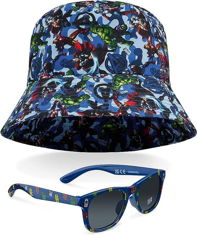 Marvel Bucket Hat and Kids Sunglasses Set, 3 designs, Sold by Get Trend / FBA