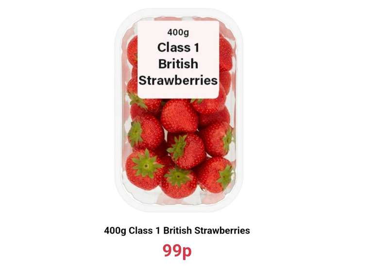 400g Class 1 British Strawberries