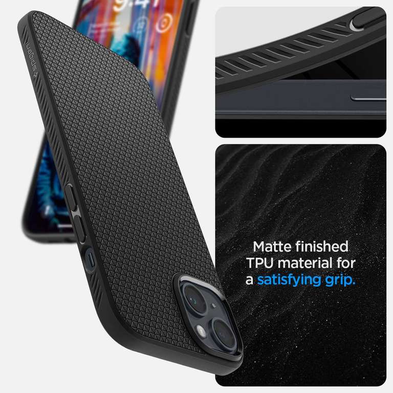 Spigen Liquid Air Case Compatible with iPhone 14 Plus - Matte Black With Voucher Sold By Spigen EU / FBA