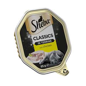 Sheba Classics in Terrine – Ocean Collection – Wet Cat Food pate trays for adult cats – 48 x 85g £13.26 @ Amazon