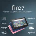Amazon Fire 7 tablet | 7" display, 16 GB, latest model (2022 release), Rose with Ads