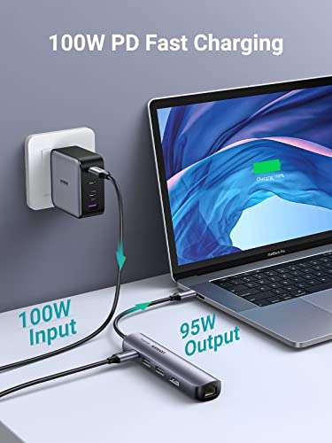 UGREEN USB C Hub, USB C Hub Multiport Adapter with 4K 60Hz HDMI,100W Power Delivery, RJ45 Ethernet £29.99 delivered @ Ugreen / Amazon