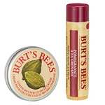 Burt's Bees Gift Set for Lip and Hand, Pomegranate Lip Balm and Cuticle Cream in gift tin box