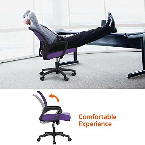 Yaheetech Adjustable Desk Chair Office Chair Comfy Swivel Mesh Chair Ergonomic Work Chair Dispatches and Sold by Yaheetech UK