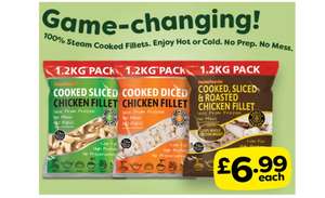 100% Steam Cooked Fillets - Sliced, Diced or Cooked, Sliced and Roasted Chicken Fillet (Halal)