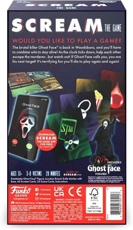 FUNKO GAMES Presents: Scream - The Game | Thrilling Mystery Horror Board Game