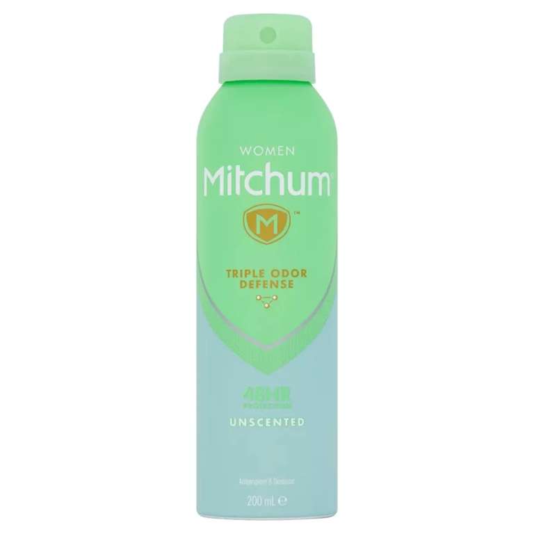 Mitchum Advanced Women & Mens 48hr Protection Anti-Perspirant & Deodorant 200ml (6 Options/Scents) £1.50 @ Asda