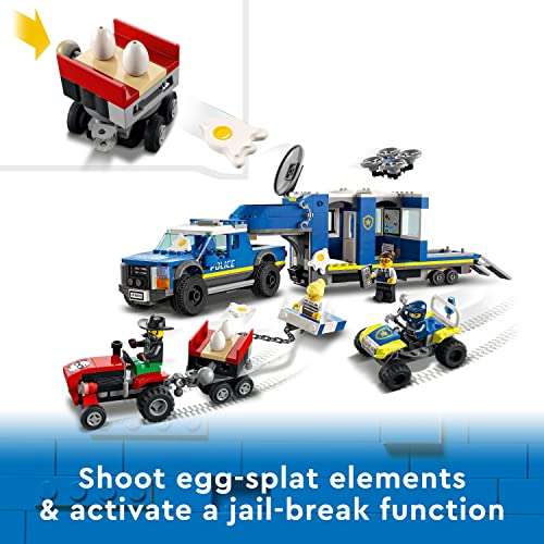 LEGO 60315 City Police Mobile Command Truck Toy with Prison Trailer £29.60 @ Amazon