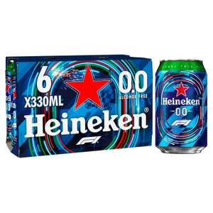 Heineken 0.0% Premium Alcohol Free Lager 6x 330ml Cans - Home Bargains (Bridgend)