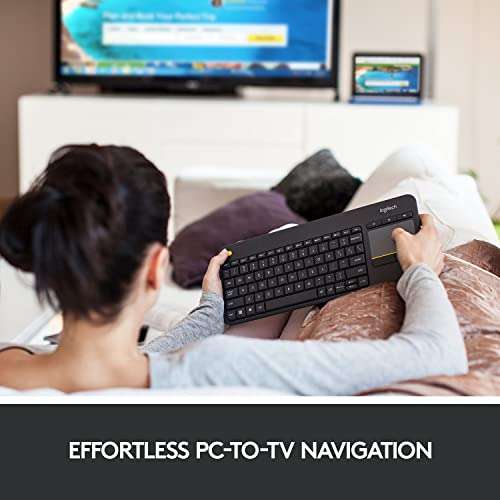 Logitech K400 Plus Wireless Touch TV Keyboard With Easy Media Control and Built-in Touchpad £19.99 @Amazon