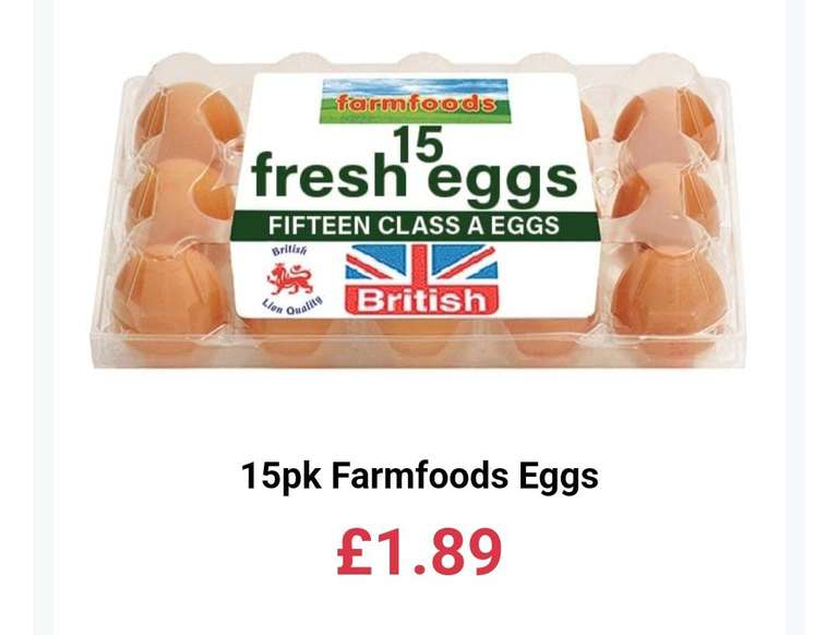 15 Fresh class A Eggs