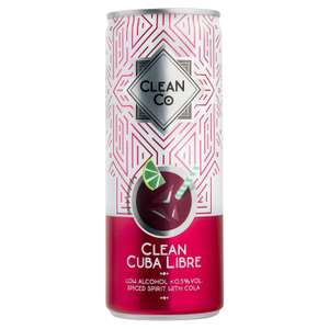 CleanCo Cuba Libre 250ml low alcohol spiced spirit drink for 50p at Sainsbury's Wandsworth Southside