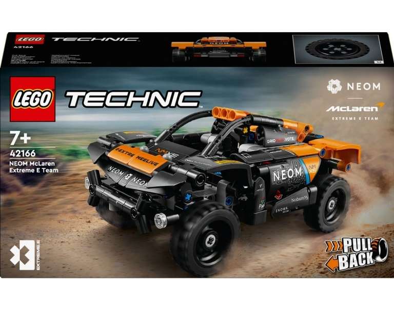 LEGO Technic 42166 NEOM McLaren Extreme E Team Race Car Set 15.99. Also 42149 Monster Jam Dragon Monster Truck 13.99. Free click & collect