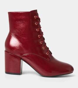 Red Patent Ankle Boots