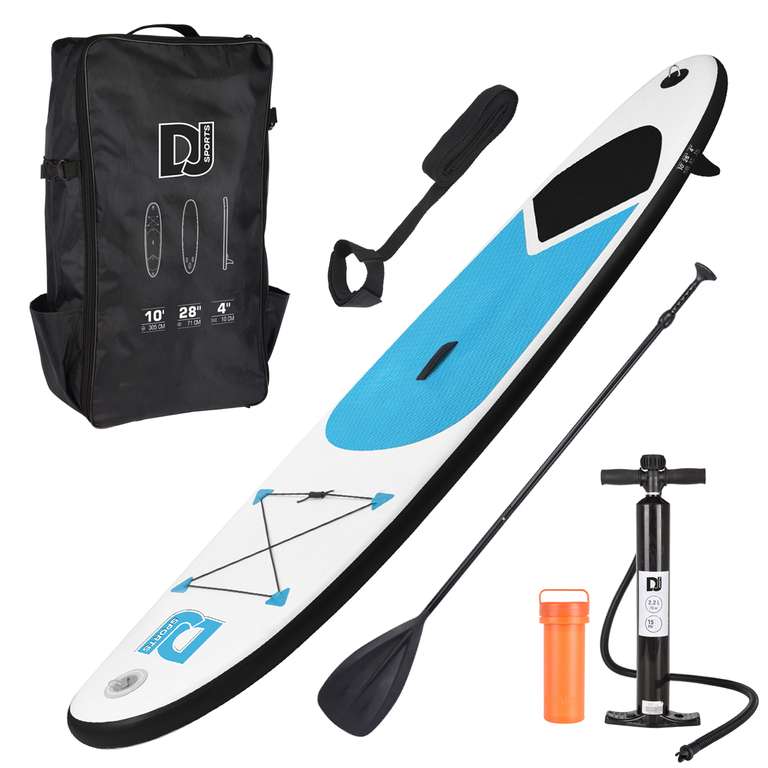 10ft Inflatable Stand Up Paddle Board + Bag, Pump & Adjustable Oar & More(Various Colours) £125 Delivered @ WeeklyDeals4Less