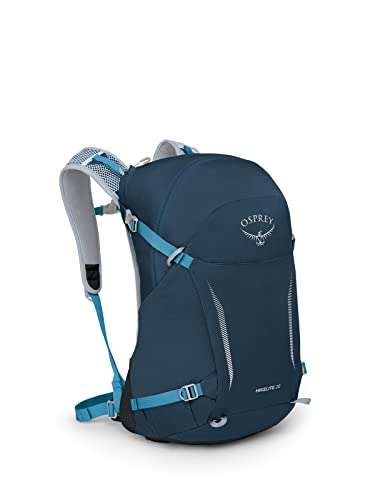 Osprey Europe Hikelite 26 Atlas Blue ventilated and lightweight daypack with raincover