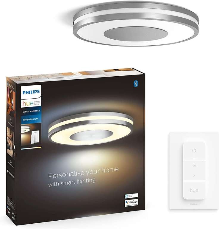 Philips Hue White Ambiance Smart GU10 Light Bulb, 60W Equivalent, Hub  Required 