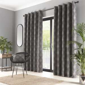 Marking Diamond Black Eyelet Curtains £12.50 - £15, free click and collect @ Dunelm