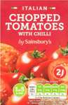 Sainsbury's Italian Chopped Tomatoes with Chilli/ Basil 390g 20p @ Sainsbury's