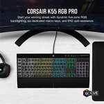 CORSAIR K55 RGB PRO Membrane Wired Gaming Keyboard – IP42 Dust and Spill-Resistant