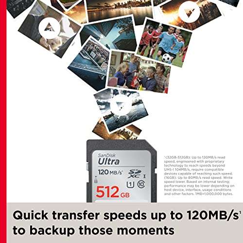 SanDisk Ultra 32GB SDHC Memory Card, Up to 120 MB/s, Class 10, UHS-I, V10 £5.99 @ Amazon