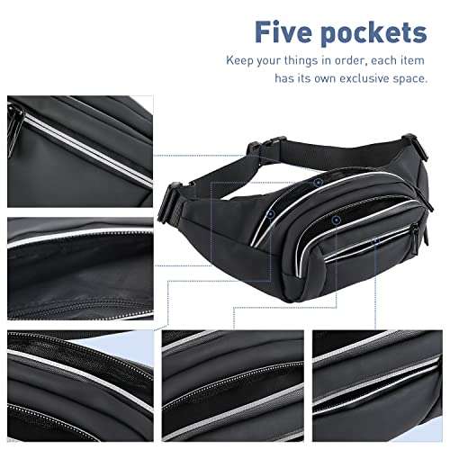 Unisex Bum Bag with Reflective Strip W/Voucher - Sold by Dreameater FBA