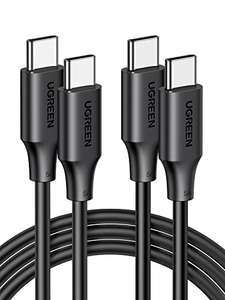 UGREEN USB C to USB C Charger Cable 100W 2 Pack USB C Fast Charger Cable (1M) - £8.99 With Voucher / 60W £8.49 W/Voucher @ UGREEN / Amazon