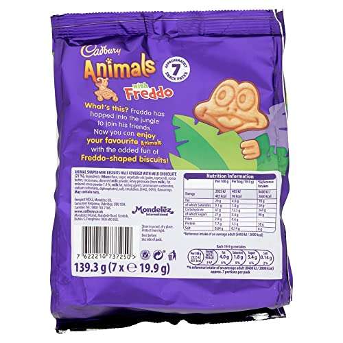 Cadbury Animals Mini Biscuits, 7 x 19.9g, £1 or as low as 85p with S&S @ Amazon