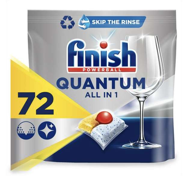 Finish Quantum All In One Dishwasher Tablets Lemon x72 for £10 Instore @ Sainsbury's (Surrey)