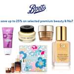 Sale - Up to 25% on selected premium beauty & No7 + Free Click & Collect Over £15 - @ Boots