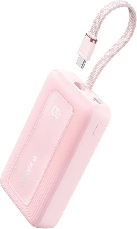 Anker Zolo Power Bank (2025 Upgrade), 20000mAh 30W High Speed Built in USB-C Cable (Certified Refurb) Using Code Sold By Anker Refurbished