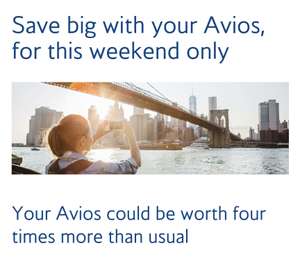 BA Long Haul: Up to 4x value part-pay with Avios e.g £210 off for 10500 Avios / £100 off for 5000 Avios