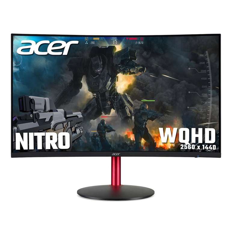 Acer Nitro 27" XZ272UV 2560x1440 VA 165Hz 1ms FreeSync Curved Widescreen Gaming Monitor - £229.99 / £237.98 delivered @ Overclockers