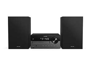 Philips Audio M4505/12 Micro Music System with Bluetooth (DAB+/FM Radio, USB, CD, MP3-CD, 60W, Audio-In, USB Port for Charging & More)