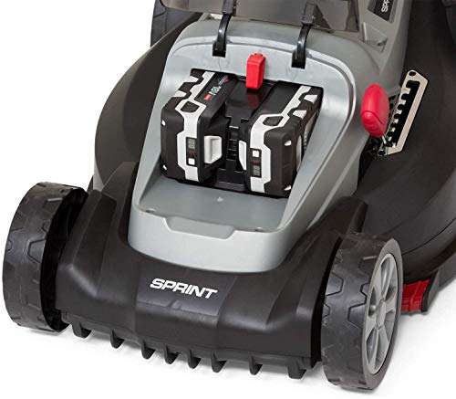 Sprint 2x18V (36V) Lithium-Ion 44cm Cordless Lawn Mower 440P18V, up to 640 m2, Including 2x 5Ah Battery & Dual Charger