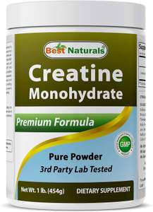 Best Naturals Creatine Monohydrate Powder (454g) @ Best Naturals UK / FBA
