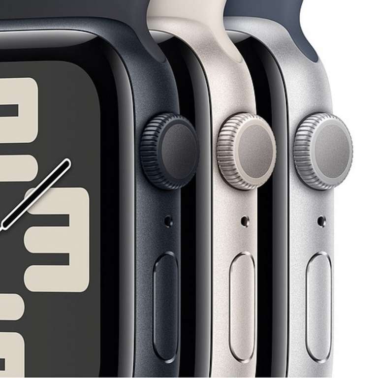 Apple Watch SE (GPS, 2023) 40mm Silver Aluminium Case with Winter Blue Sport Loop