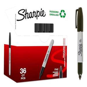 Sharpie Permanent Markers | Fine Point for Bold Details | Black Ink | 36 Marker Pens