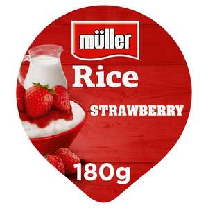 Muller Rice Strawberry Low Fat Pudding Desserts 180g .68p or 10 for £4 @ Morrisons
