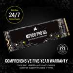 Corsair MP600 PRO NH 2TB PCIe Gen4 x4 NVMe M.2 TLC NAND – M.2 2280 –7,000MB/sec - (PS5 compatible)